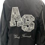 Love Asgony Black Floral Lace Embroidered Long Sleeve Full Zip Coat Jacket Sz S Photo 2