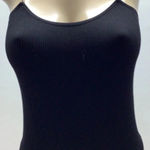Eye Candy  Size L/XL Black Ribbed Bodysuit. Preloved Photo 1