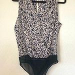 Lush Clothing Lush Animal Print Bodysuit Blouse Beige And Black Halter Neck Size XL Photo 0