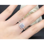 Boutique 2ct‎ Pave Halo Round Platinum Silver Diamond Engagement Ring, Sz 10 Photo 8