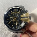 Diesel  Mega Chief 26mm Stainless Steel Black Gold Men's Watch analog NWT Photo 2