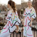 Mara Hoffman  Cadiz Namari Embroidered Linen Midi Dress Size 4 Photo 9