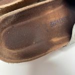 Birkenstock Gray Suede Sandals 39 Womens Slides Slip on Shoes Leather Buckles * Photo 7