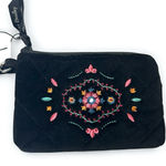 Vera Bradley Black Velvet Winter Ornaments Clip & Zip Mini Pouch Wallet NWT Photo 0