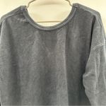 Aerie  Terry Cloth Muted Black‎ Long Sleeve Cinch Pullover Sweater Sz XS NEW Photo 3