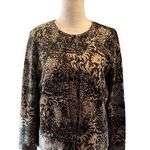Dana Buchman Cardigan Sweater Set Black Brown Size S/M Photo 0