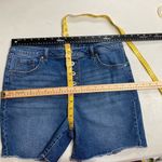 Style & Co . Women’s Jean Denim Shorts Size 12 Blue Frayed Hem Inseam 4” Photo 3