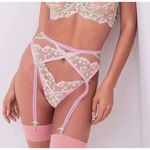 For Love & Lemons Victoria's Secret Lace Strawberry Garter Belt Pink Medium Photo 6