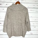 Chico's Chico’s Oatmeal Cowl Neck 3/4 Sleeve Knit Sweater Top Size Small Neutral Beige Photo 5