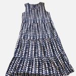 Denim & Co Blue Size Small Linen Knit Dress Beach Vacation Pockets Tie Dye Photo 6
