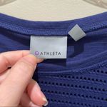 Athleta  Long Sleeve Laser Cut Sweater Royal Blue Size XXS Photo 6