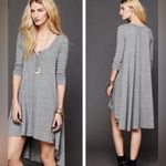 Free People Free‎ People Beach Women’s Gray Drippy Hi Low Hem Jersey Tunic Dress Size Small Photo 1