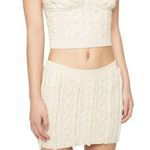 Danielle Guizio NWOT Guizio LOW RISE CABLE KNIT MINI SKIRT Photo 0