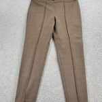Talbots Womens Trousers 12 Brown Plaid Straight Leg Stretch Office Dress Attire Photo 5