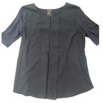 Ann Taylor Navy Blue Blouse Size Small Work Office Career Dressy Casual Top Photo 0