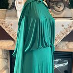 ASOS Elegant Slinky High Neck Blouson Sleeve Open Back Midi Dress 10 Photo 8