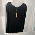 Halogen  Black Ribbed Long Sleeve Sweater Size XL NWT Photo 6