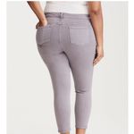 Torrid  High Rise Ultra Skinny Crop Lavender Washed Jeans Size 20 Photo 3