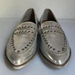 Blowfish Malibu Silver Metallic Loafers Studded Pointed Toe Womens Size 8US NWOT Photo 4
