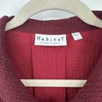 Habitat  Clothes To Live‎ In Red Black Textured Button Down Shirt Size Small Photo 3