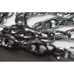 Source Unknown Voguish Engraved Smooth Gray Link Metal Alloy Light Weight Single Stand Necklace Photo 3