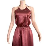 STAUD Sidney Halter Maxi Dress, Tawney Port, Medium Photo 11