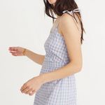 Madewell Light Blue Gingham Tie Strap Mini Dress Photo 1