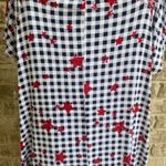 Lane Bryant Top Size 14/ 16 Checkered Red Stars Smocking July 4 Labor Da… Photo 7