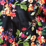 Prom Mermaid Skirt Long Size 9 Black Skirt City Studio Dark Floral Photo 3