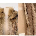 Vintage luxurious Genuine Fur Coat in shades of brown tan and cream Size M Photo 15