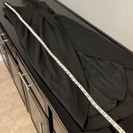 BHLDN Lyra V-Neck Faux-Wrap Crepe Midi Dress, black, size 6 Photo 7