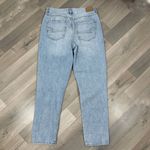 American Eagle  Mom Jeans High Rise Straight Leg Distressed Ripped Knee Blue 6 Photo 7