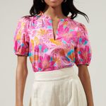 Sugar Lips Women’s Floral Pink Blouse Size Small Photo 0