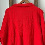 Raleighs Textured Knit Polo Sweater Red Vintage Wool blend made in ITALY XL Photo 3