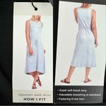 The Limited  Signature Drawstring Waist Midi‎ Sundress Black Medium Knit Photo 12