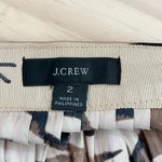 J.Crew‎ Featherweight Satin Pleated Mini Skirt in Zebra Stripe Brown Beige, Sz 2 Photo 3