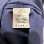 NWT Doen Blue Ruffle Collar Hickory Long Sleeve Blouse Top Atlantic Blue Size XXS Photo 5