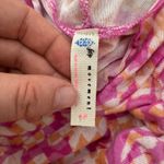 Free People  Pink & Orange Long Sleeve Mock Neck Top - Small Photo 1