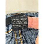 Shorty Jeans Women Boho Butterfly Lace Appliqué Crop Distressed Fray Hem Sz 15 Blue Photo 7