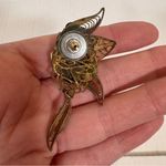 Handmade Gold Tone Filigree Earrings Artsy Vintage Style Pierced Photo 4