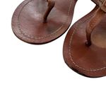 Tory Burch Miller Leather Flat Thong Sandals Brown Size 10 Photo 6