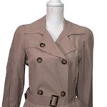 Cinzia Rocca Icons Double Breasted Trench Coat Women’s Size 4 Tan Cotton Blend Brown Photo 2