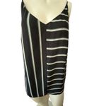 1. State  Sexy Black horizonal vertical blue gold stripe v neck camisole Med Photo 2