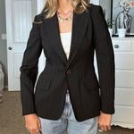 Anne Klein Gorgeous  Black Brown Red Pinstripe Blazer #Officesiren Preppy Photo 1