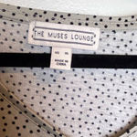 Lounge The Muses  Loungewear Long Sleeve Tee Grey Polka dot Cotton Blend Photo 3
