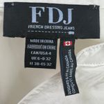 FDJ Women's Garden Core Peasant Coastal Embroidered Crochet Vacation Top Size 4 White Photo 1