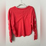 Free People Movement Orange Melrose Star Print Long Sleeve T-Shirt Women's S Photo 5