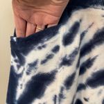 Wonderly  NWT blue tie dye fleece pull-on drawstring cuffed shorts w/ pockets. S Photo 2