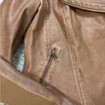 Bagatelle Distressed Asymmetrical Brown Faux Leather Size S Photo 2