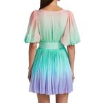 Rococo Sand Emi Ombré Pleated Mini Dress Green Size XS Photo 6